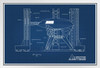 Lost In Space Jupiter 2 Launch Pad Blueprint White Wood Framed Poster 14x20