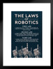 The Three Laws of Robotics Rules Science Fiction SciFi Geeky Inventor Handbook of Robotics Reference Chart Sign Matted Framed Art Wall Decor 20x26