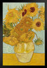 Vincent van Gogh Sunflowers In Vase Poster 1888 Flower Still Life Impressionist Painting Oil On Canvas Stand or Hang Wood Frame Display 9x13