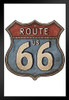 Vintage Route 66 Road Sign Art Print Stand or Hang Wood Frame Display Poster Print 9x13