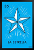 35 La Estrella Star Loteria Card Mexican Bingo Lottery Art Print Stand or Hang Wood Frame Display Poster Print 9x13