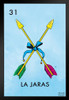 31 La Jaras Arrows Loteria Card Mexican Bingo Lottery Art Print Stand or Hang Wood Frame Display Poster Print 9x13