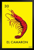 30 El Camaron Shrimp Loteria Card Mexican Bingo Lottery Art Print Stand or Hang Wood Frame Display Poster Print 9x13