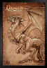 Dragon Parchment Tom Wood Fantasy Art Print Stand or Hang Wood Frame Display Poster Print 9x13