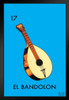 17 El Bandolon Guitar Loteria Card Mexican Bingo Lottery Art Print Stand or Hang Wood Frame Display Poster Print 9x13