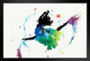 Dancing Girl Colorful Watercolor Art Print Stand or Hang Wood Frame Display Poster Print 9x13