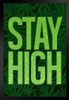 Stay High Marijuana Cannabis Bud Pot Joint Weed Ganja Bong Blunt College Humor Leaves Art Print Stand or Hang Wood Frame Display Poster Print 9x13