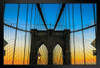 Sunset over the Brooklyn Bridge Photo Photograph Art Print Stand or Hang Wood Frame Display Poster Print 13x9