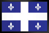 Flag of Quebec Canada Province Art Print Stand or Hang Wood Frame Display Poster Print 9x13