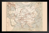 Asia 1869 Vintage Antique Style Map Travel World Map with Cities in Detail Map Posters for Wall Map Art Wall Decor Geographical Illustration Travel Destinations Stand or Hang Wood Frame Display 9x13