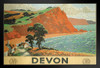 Devon England Vintage Travel Art Print Stand or Hang Wood Frame Display Poster Print 9x13