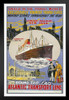 Atlantic Transport Line Ocean Liner SS Minnekahda Student Ship London New York Ocean Crossing Cruise Ship Vintage Art Print Stand or Hang Wood Frame Display Poster Print 9x13