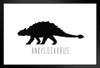 Dinosaur Ankylosaurus White Dinosaur Poster For Kids Room Dino Pictures Bedroom Dinosaur Decor Dinosaur Pictures For Wall Dinosaur Wall Art Prints for Walls Stand or Hang Wood Frame Display 9x13