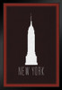 New York City Empire State Building Maroon Art Print Stand or Hang Wood Frame Display Poster Print 9x13