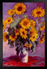 Claude Monet Bouquet of Sunflowers 1881 Impressionist Oil Canvas Still Life Painting Vivid Colors Art Print Stand or Hang Wood Frame Display Poster Print 9x13