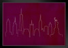 Skyline New York City Maroon Art Print Stand or Hang Wood Frame Display Poster Print 9x13