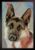 Dogs German Shepherd Painting Color Dog Posters For Wall Funny Dog Wall Art Dog Wall Decor Dog Posters For Kids Bedroom Animal Wall Poster Cute Animal Posters Stand or Hang Wood Frame Display 9x13