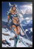 Valkyrie Warrior Woman Tom Wood Fantasy Art Print Stand or Hang Wood Frame Display Poster Print 9x13