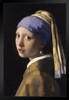 Johannes Vermeer Girl with a Pearl Earring Girl Oil Painting Vermeer Pearl Art Print Fine Art Wall Decor Woman Portrait Pearl Earring Scarf Painting Stand or Hang Wood Frame Display 9x13