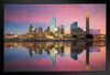 Dallas Texas Skyline Reflected in Trinity River at Sunset Photo Photograph Art Print Stand or Hang Wood Frame Display Poster Print 13x9