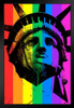 Statue of Liberty Rainbow Flag Pop Art Print Stand or Hang Wood Frame Display Poster Print 9x13