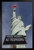 Statue of Liberty Private Property No Tresspassing Art Print Stand or Hang Wood Frame Display Poster Print 9x13