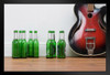 Guitar and Beer Bottles Photo Photograph Art Print Stand or Hang Wood Frame Display Poster Print 13x9