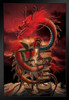 Chinese Red Dragon by Vincent Hie Art Print Stand or Hang Wood Frame Display Poster Print 9x13