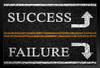 Success Failure Two Lane Road Motivational Art Print Stand or Hang Wood Frame Display Poster Print 13x9