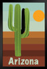 Retro Style Arizona and Saguaro National Park Travel Art Print Stand or Hang Wood Frame Display Poster Print 9x13