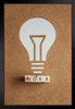 Idea Light Bulb Inspirational Art Print Stand or Hang Wood Frame Display Poster Print 9x13