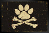 Doggy Roger Paw Print Pirate Flag Art Print Stand or Hang Wood Frame Display Poster Print 13x9