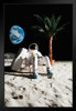 Astronaut on the Moon Relaxing in a Beach Chair Photo Photograph Art Print Stand or Hang Wood Frame Display Poster Print 9x13