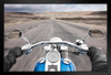 Open Road from Behind Handlebars of Motorcycle Photo Photograph Art Print Stand or Hang Wood Frame Display Poster Print 13x9