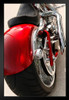 Custom Red Chopper Motorcycle Bike From Rear Photo Photograph Art Print Stand or Hang Wood Frame Display Poster Print 9x13