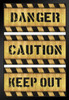 Danger Caution Keep Out Warning Sign Art Print Stand or Hang Wood Frame Display Poster Print 9x13
