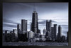 Chicago City Skyline Photo Photograph Art Print Stand or Hang Wood Frame Display Poster Print 9x13
