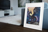 Nightfall by Carla Morrow Midnight Black Mystical Dragon Fantasy Poster Cosmos Starry Sky Stars Creative Photograph Picture Living Room Bedroom Office Gift Cool Wall Decor Art Print Poster 12x18