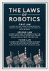 The Three Laws of Robotics Rules Science Fiction SciFi Geeky Inventor Handbook of Robotics Reference Chart Sign White Wood Framed Poster 14x20