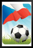 Czech Republic Soccer Ball and Flag Sports Art Print Stand or Hang Wood Frame Display Poster Print 9x13
