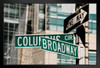 Broadway Columbus Circle Street Sign New York Photo Photograph Art Print Stand or Hang Wood Frame Display Poster Print 13x9