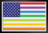 USA United States Rainbow Gay Lesbian Rights Flag Art Print Stand or Hang Wood Frame Display Poster Print 13x9
