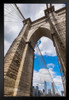 Low Angle Brooklyn Bridge New York City Photo Photograph Art Print Stand or Hang Wood Frame Display Poster Print 9x13