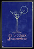 Its 5 O Clock Somewhere Cocktail Art Print Stand or Hang Wood Frame Display Poster Print 9x13
