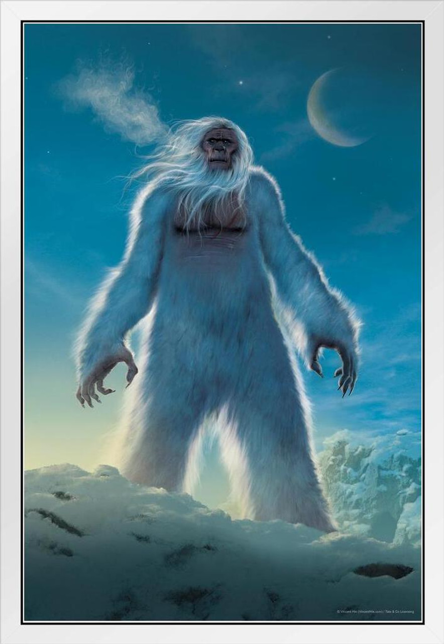 Yeti Outside Winter Snow by Vincent Hie Fantasy Art Print Cool Huge Large  Giant Poster Art 36x54