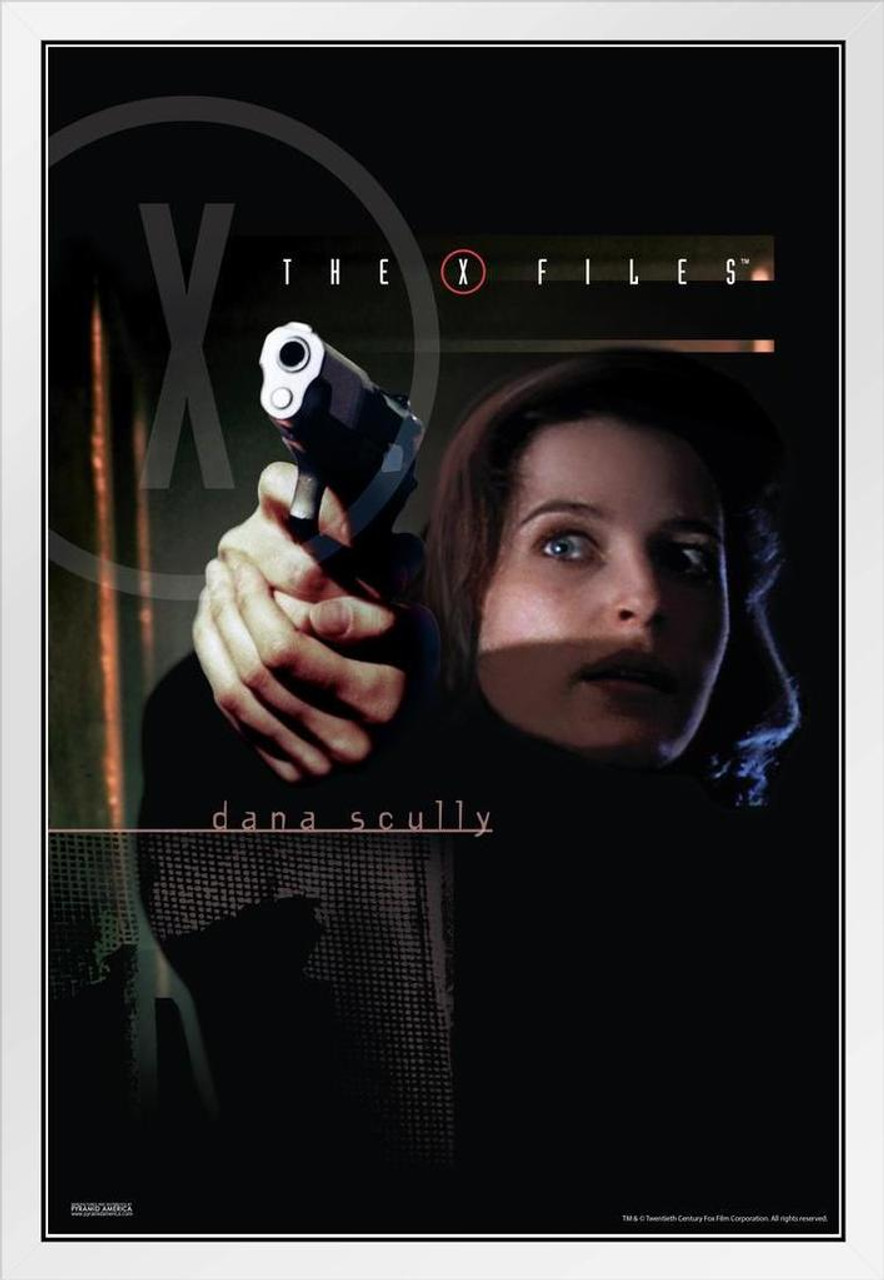 X Files Dana Scully Pointing Gun Forest Path Minimalist Fox
