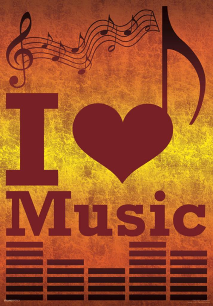 art-love-music I love music - Music my love Digital Art by Justyna Jaszke JBJart