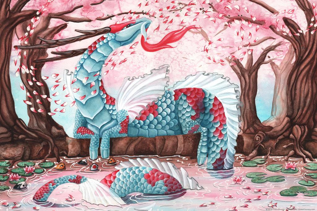 Cherry Blossom Breezes by Carla Morrow Japanese Pink Flowering