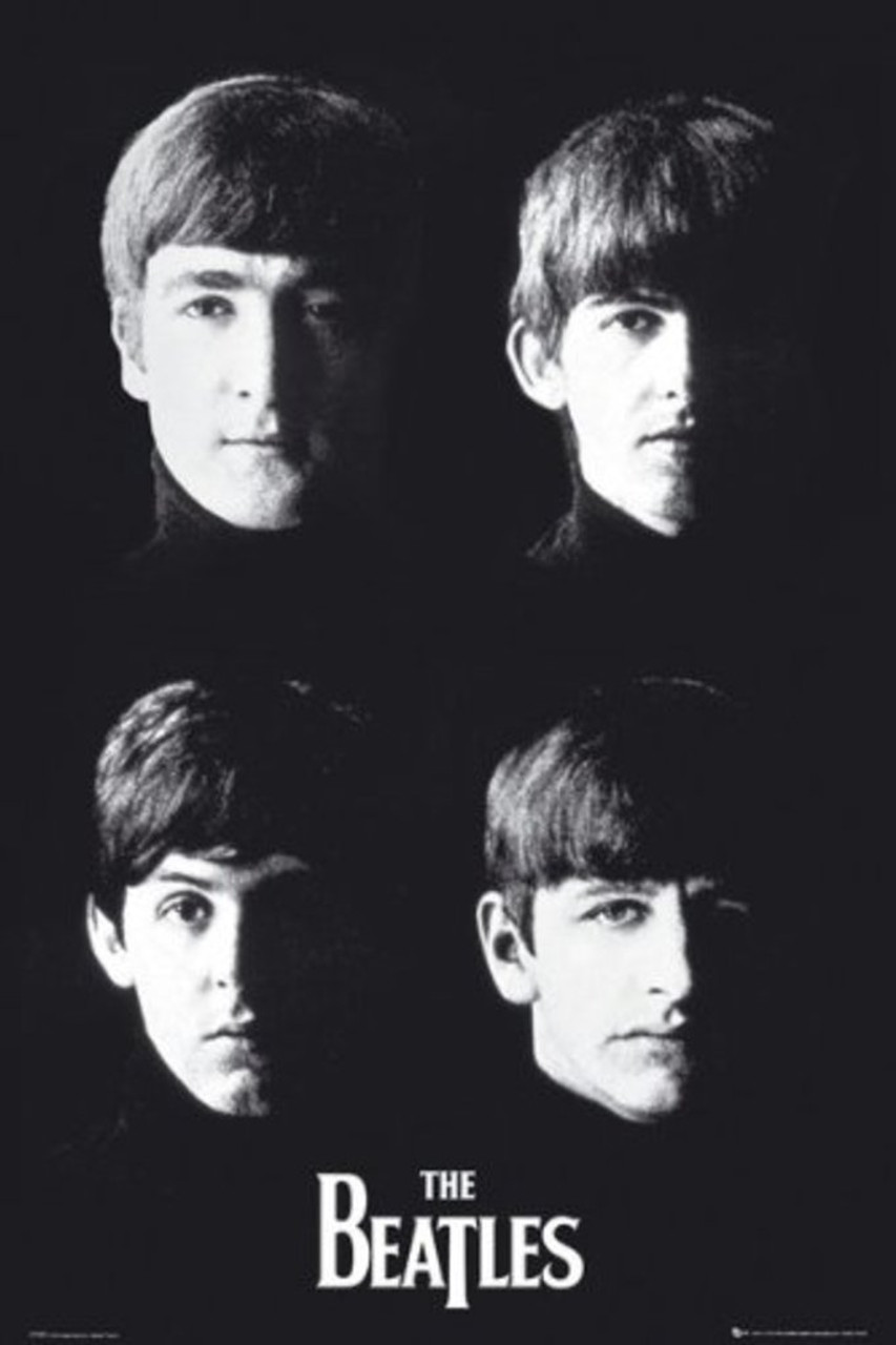 The Beatles グループ写真ポスター The Beatles With Band Faces Music Cool Wall Art Print Poster 24x36