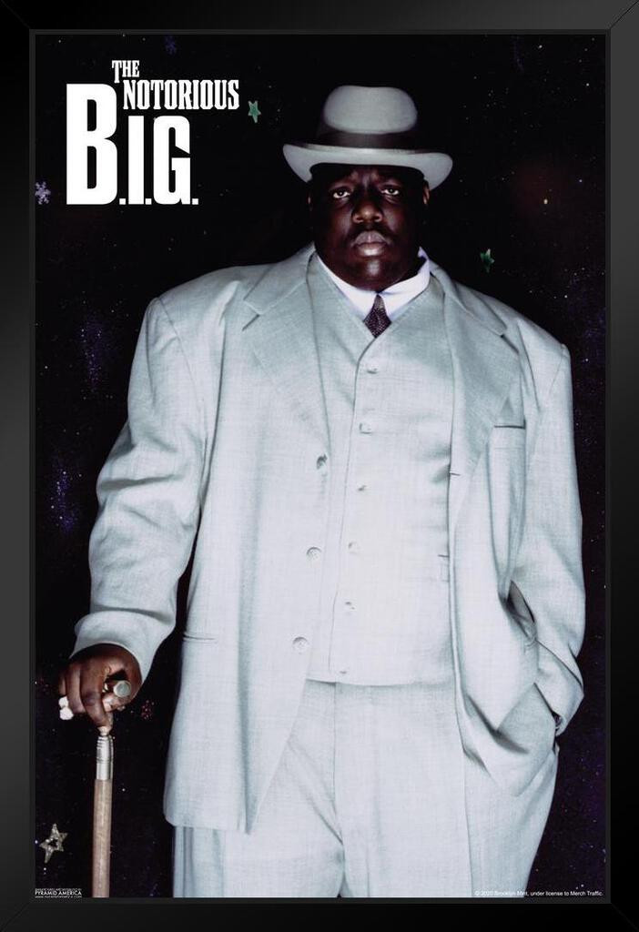 Biggie Smalls Poster Notorious BIG Portrait White Suit Biggie